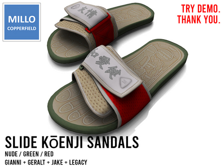 Second Life Marketplace - Millo Copperfield - Slide Koenji Sandals Nude